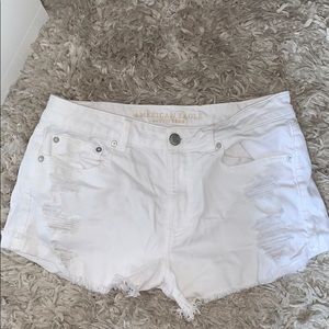 American Eagle White Jean Shorts